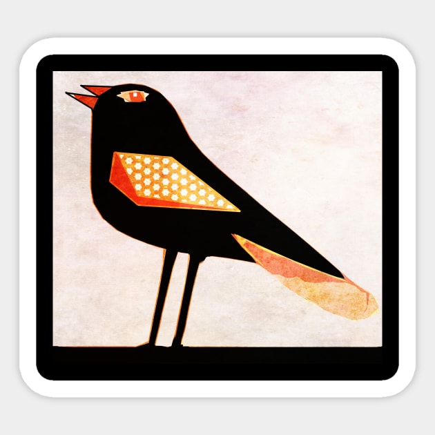 Simple Modern Pop Art Blackbird Sticker by SodaArtStudio